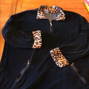 Jason Maxwell Velour Top Sz 2X?